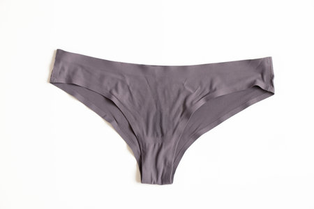 Womens old panties on a white background, close-up underwearの写真素材