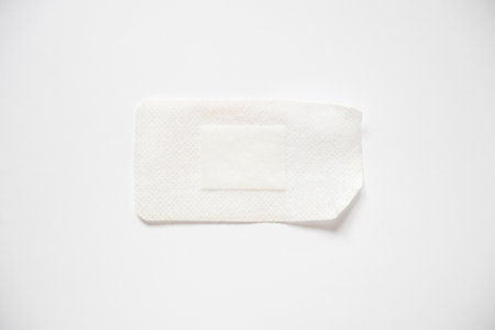 White medical plaster used on a white background