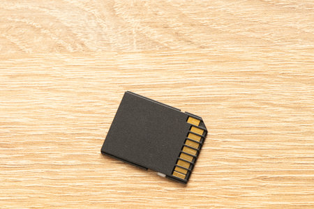 memory card lies on an isolated backgroundの写真素材