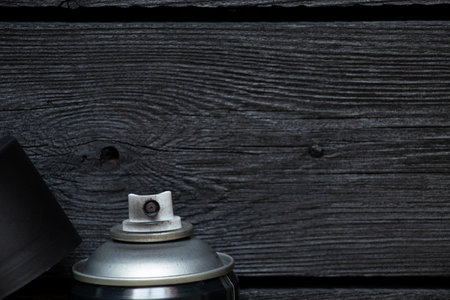 Used black can close up, paint can, creativity