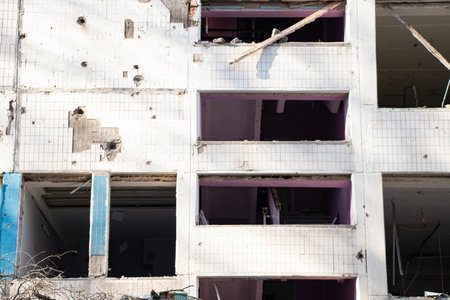 A maternity hospital destroyed by a Russian missile in the city of Dnepr in Ukraine 12 29 2023...