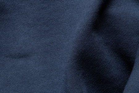 Blue fabric texture close up, knitwear background for design and advertisingの写真素材