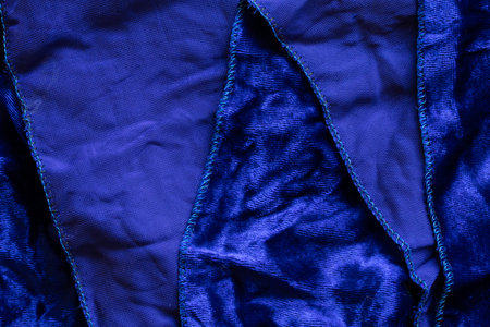 Velor fabric dark blue close up texture for background, wallpaper and design