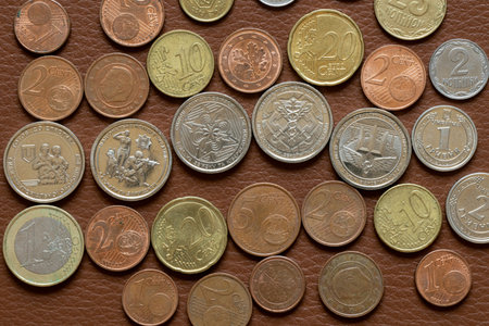 Five Ukrainian commemorative coins of 10 hryvnia denomination depicting symbols of various military...