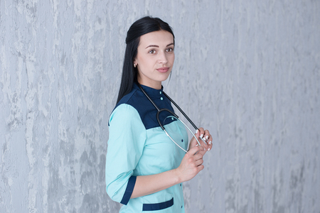 A portrait of an adorable female doctor.の写真素材
