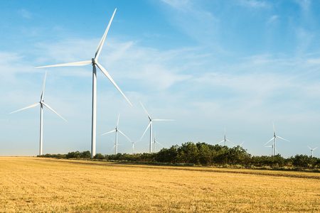 Wind turbines farmの写真素材