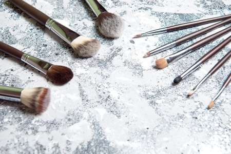 Professional makeup brushesの写真素材