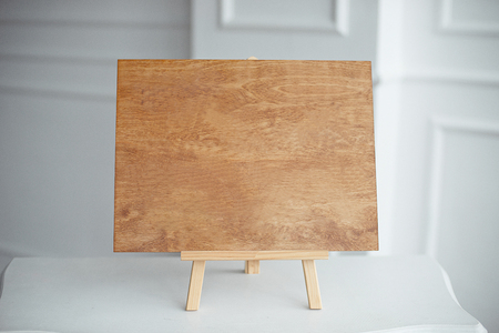 Decorative Message Board Easel with empty plain board as copy space.の写真素材