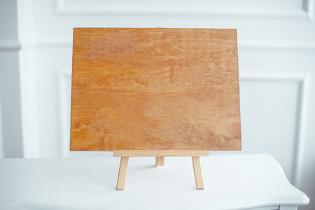 Decorative Message Board Easel with empty plain board as copy space.の写真素材