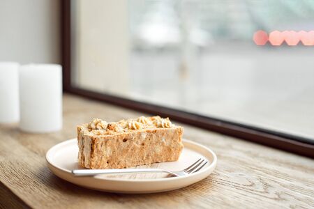 Healthy Homemade Carrot Cake Ready for Easter.の写真素材