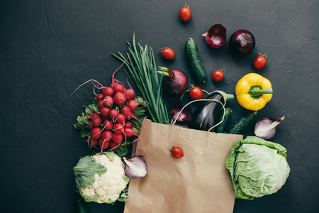 onions, radish, beet, cabbage, mushrooms, tomatoes closeup photo.の写真素材