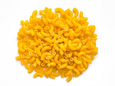Pasta isolated on white background.Top view.の写真素材