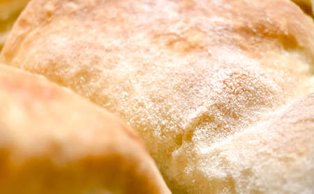 Selective focus close-up of freshly baked yeast, puff dough strudel. Pastries and bakery productsの写真素材
