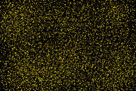 Black stylish background with a huge amount of gold dust particles, sparkles. A fashionable base for your projectsの写真素材