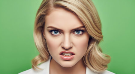 A photorealistic, high-detail, professional studio portrait of a stunning young womanの素材