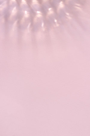 Aesthetic neutral pastel pink birthday greeting card template, crystal glass reflection and shadow border,copy spaceの写真素材