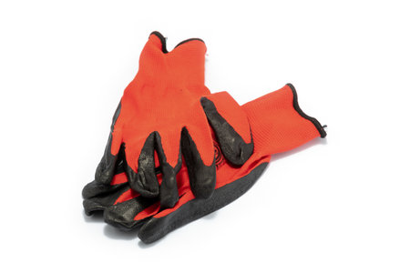 Bright Red Gardening Gloves with Black Reinforcement for Enhanced Grip and Durability in Various...