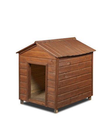Stylish Wooden Dog House for Outdoors: Perfect Shelter for Your Furry Friend, Durable and Weather-Resistant Design, Ideal for Summer and Winter Use, Comfort for Petsの写真素材