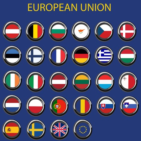 Illustration of  eu, flag, europe flag, european flags, european union flagのイラスト素材