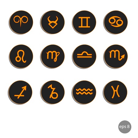 Illustration of  horoscope, zodiac, astrology, horoscope signs, zodiac signs, horoscope icon, star, horoscope symbolsのイラスト素材
