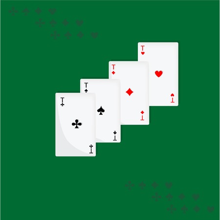 Illustration of  card, playing cards vector, poker cards, poker, casinoのイラスト素材