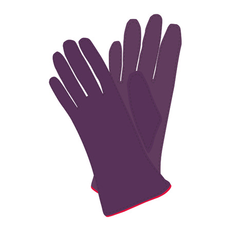 Winter gloves, leather gloves, gloves isolatedのイラスト素材