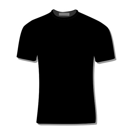 Illustration of  t-shirt,  clothes,  man shirt,  polo shirt, black shirt,  shirt templateのイラスト素材