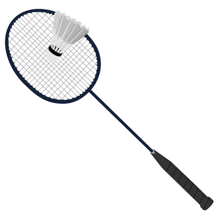 Badminton racket, shuttlecock, sport equipment, badminton setのイラスト素材