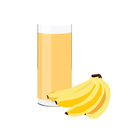 Banana juice, healthy food, fresh fruit, vegetria food, exotic fruitのイラスト素材