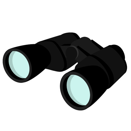 Black binocular, binoculars isolated, binoculars icon, discoveryのイラスト素材