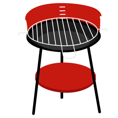 Barbecue grill vector isolated, barbeque family, barbeque partyのイラスト素材