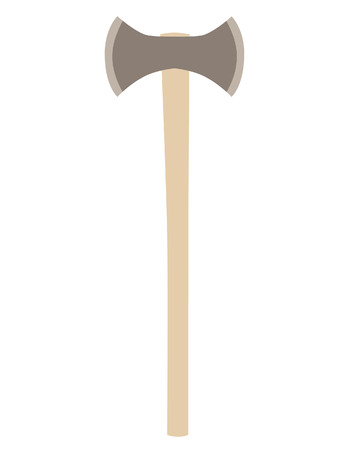 Double axe vector isolated , hatchet vector, battle weapon, viking weaponのイラスト素材