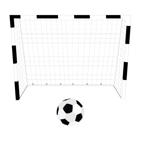 Football gate and ball, soccer gate, football net, soccer ballのイラスト素材