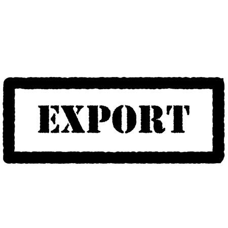 Black rubber stamp with text export vector isolated, export stamp, watermark, exported, transportationのイラスト素材