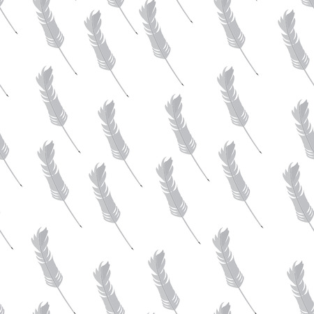 Pattern grey feathers seamless vector, decoration designのイラスト素材