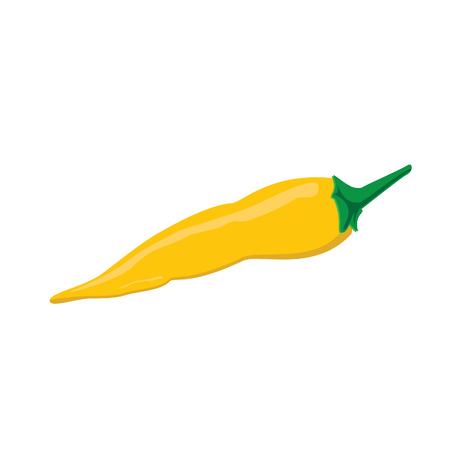 Yellow pepper, yellow pepper isolated, chilli pepper, yellow chilli pepperのイラスト素材