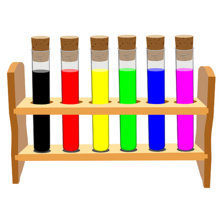 Test tubes, test tubes isolated, checmical tubesのイラスト素材