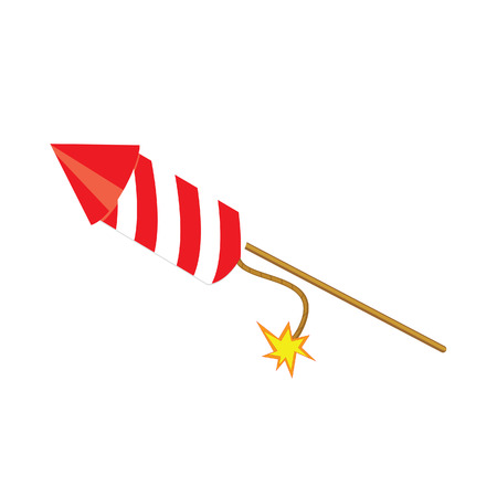 Red petard , confetti, firecracker, firecracker vector, petard vectorのイラスト素材