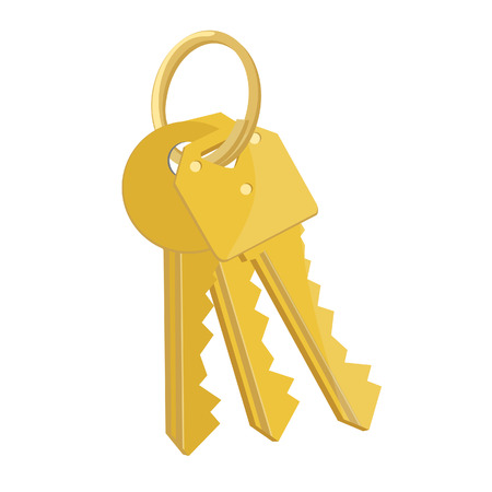 Bunch of keys, house keys, set keysのイラスト素材