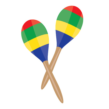 Maracas, musical instrument, maracas isolated, mexican maracas, mexicoのイラスト素材