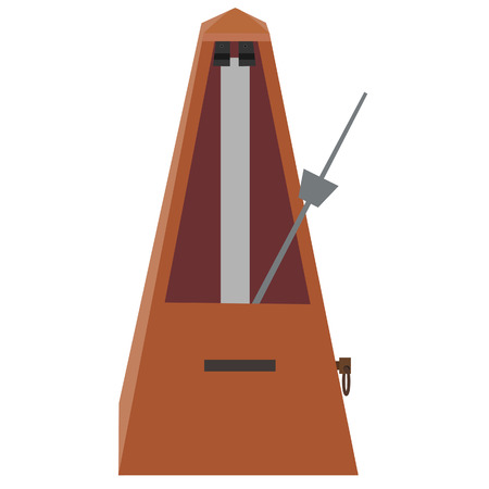 Metronome, music instrument, equipment, rhythm , tempo isolated on whiteのイラスト素材