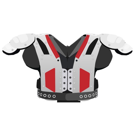 American football, protection, defence, sport equipment, isolated on whiteのイラスト素材