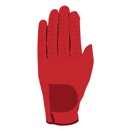 Red glove, sport glove, glove isolated, motorcycle gloveのイラスト素材
