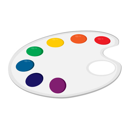 Art palette, paint palette, art supplies, color palette, palette vectorのイラスト素材
