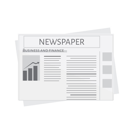Newspaper icon vector. Blank newspaper. Business and financeのイラスト素材