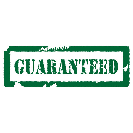 Green rubber stamp guaranteed vector illustration. Guarantee stamp. Guarantee iconのイラスト素材