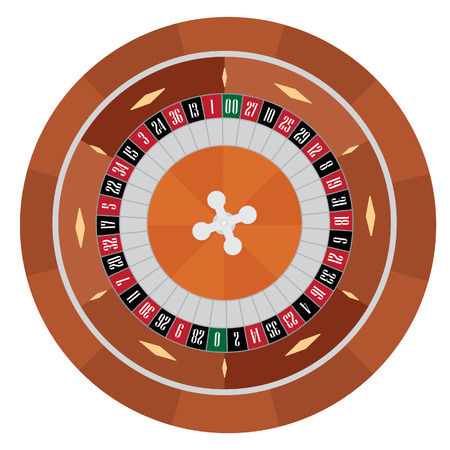 American roulette vector illustration. Roulette wheel. Gambling game. Casino roulette wheelのイラスト素材