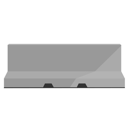 Grey road barrier vector illustration. Traffic barrier. Road blockのイラスト素材