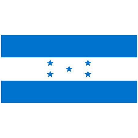 Vector illustration of honduras flag. Rectangular national flag of hondurasのイラスト素材