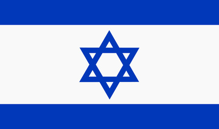Vector illustration of israel flag. Rectangular national flag of israel with david star. Israelian flagのイラスト素材